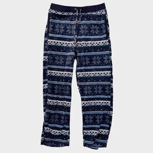 Nautica Womens Small Blue Fleece Pajama Lounge Pants